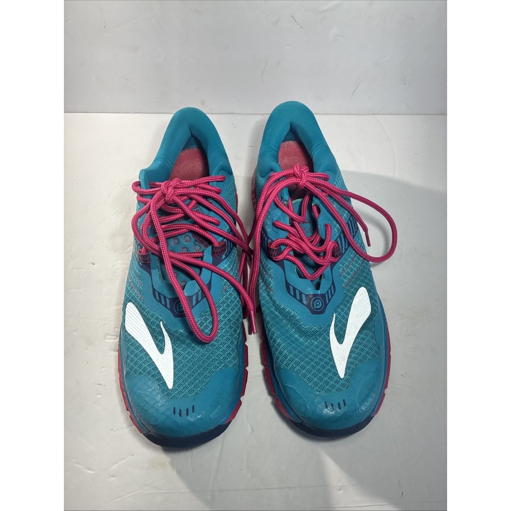 Brooks Pure Grit 5 Womens Sz 10.5 B433 Blue Sneakers Trail Running Shoes - Picture 4 of 11